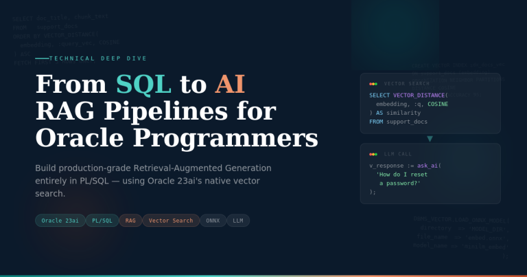 From SQL to AI: RAG Pipelines for Oracle Programmers